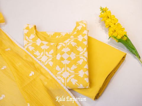 Linen Cotton With Patch Work